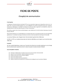 chargé de communication emploi