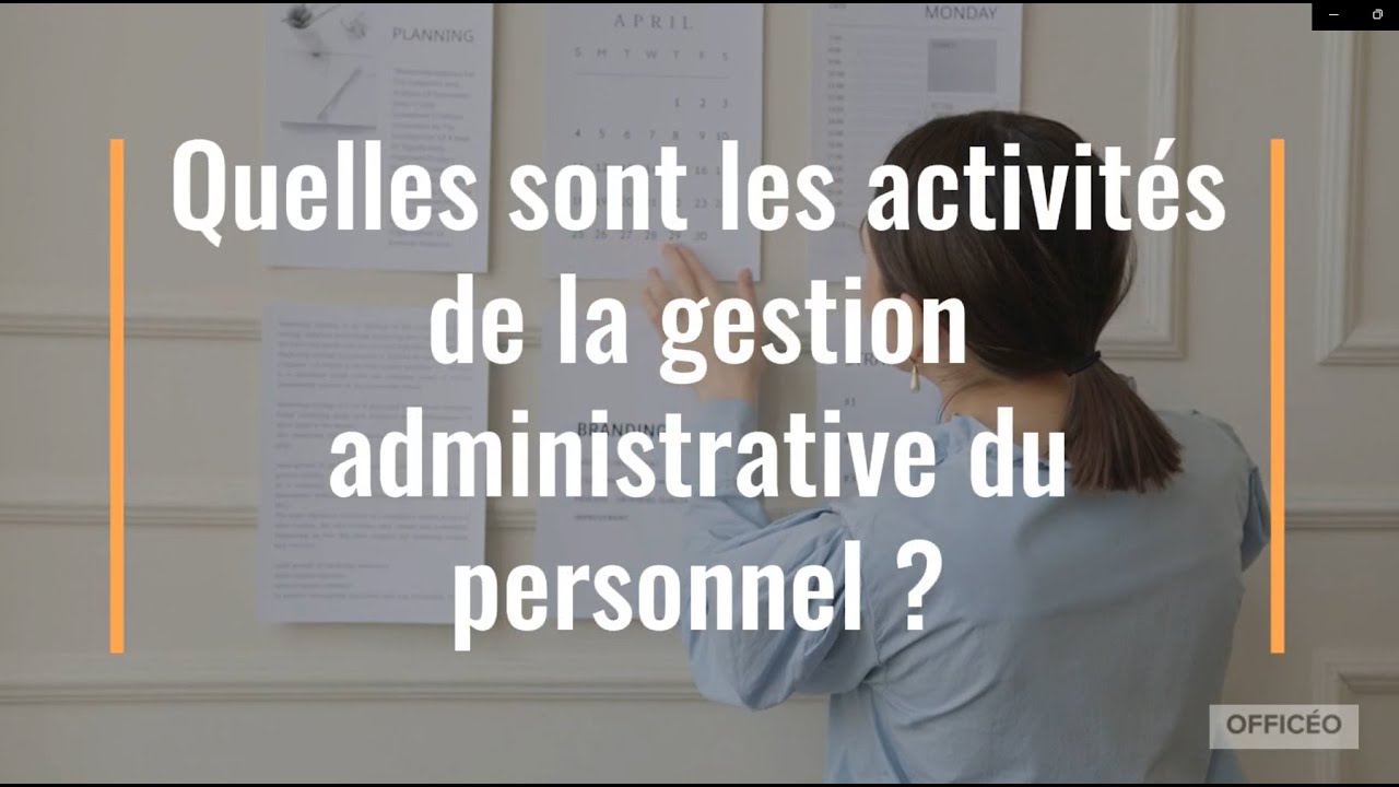 administration et gestion du personnel