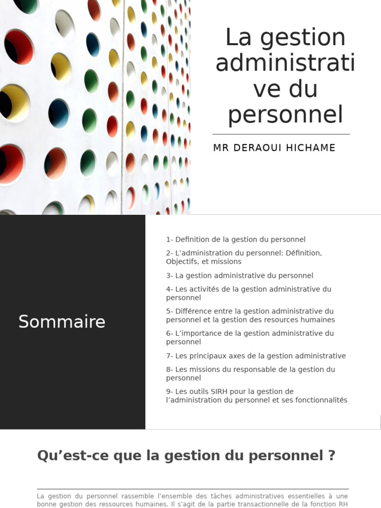 la gestion du personnel dans l administration publique pdf