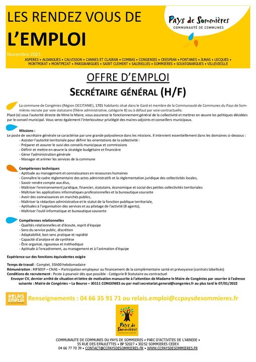 offre d emploi secrétaire